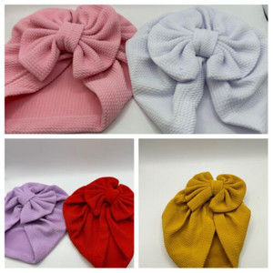 Baby Girls Infant Turban Hat with Bow Set Of 5 -